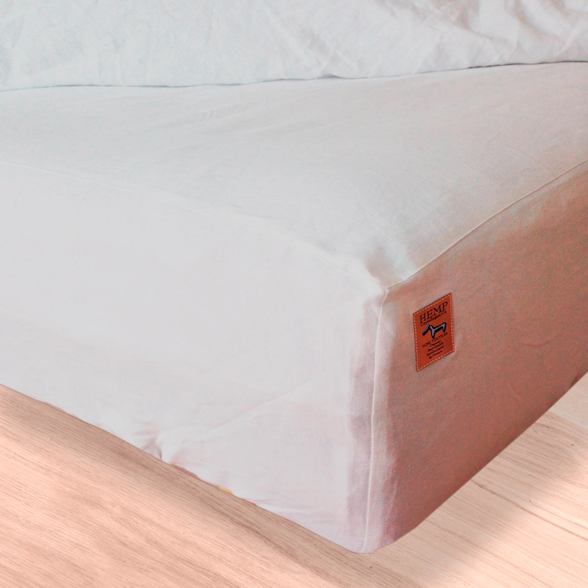 Hemp Copenhagen Co. Fitted Sheet 100% Hemp Std. Measures, White or Natural Grey