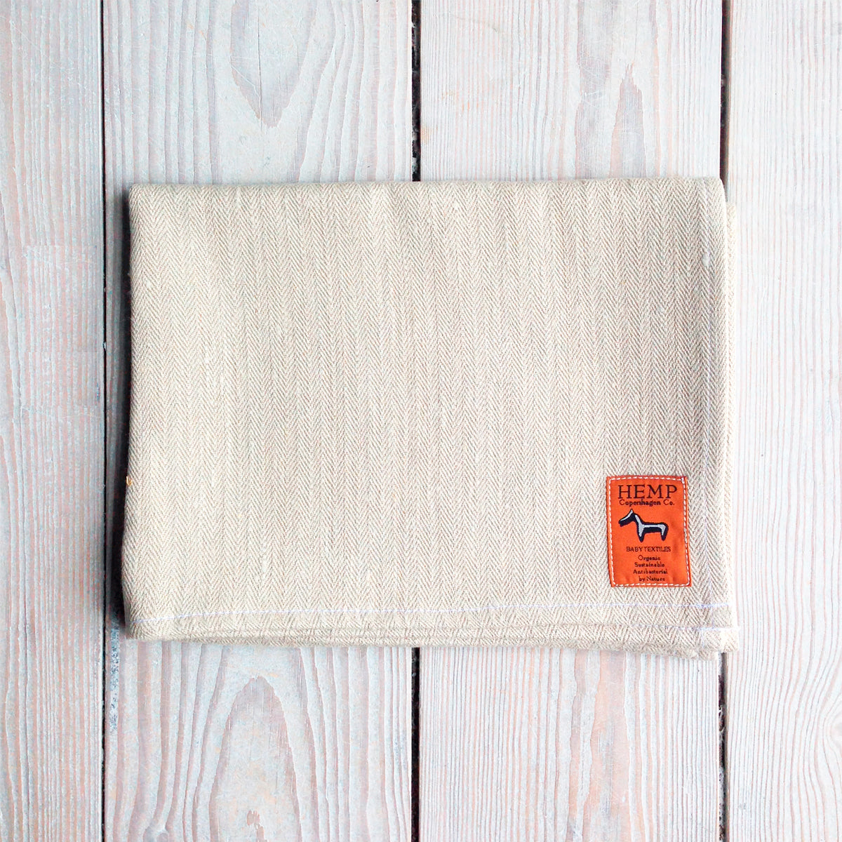 Hemp Copenhagen Co. Dish Towel Herringbone 100% Hemp Natural Grey