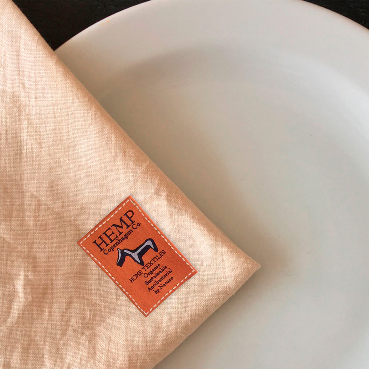 Servietten Fein gewebt 100 % Hanf Anthrazit oder Naturgrau 2er-Pack