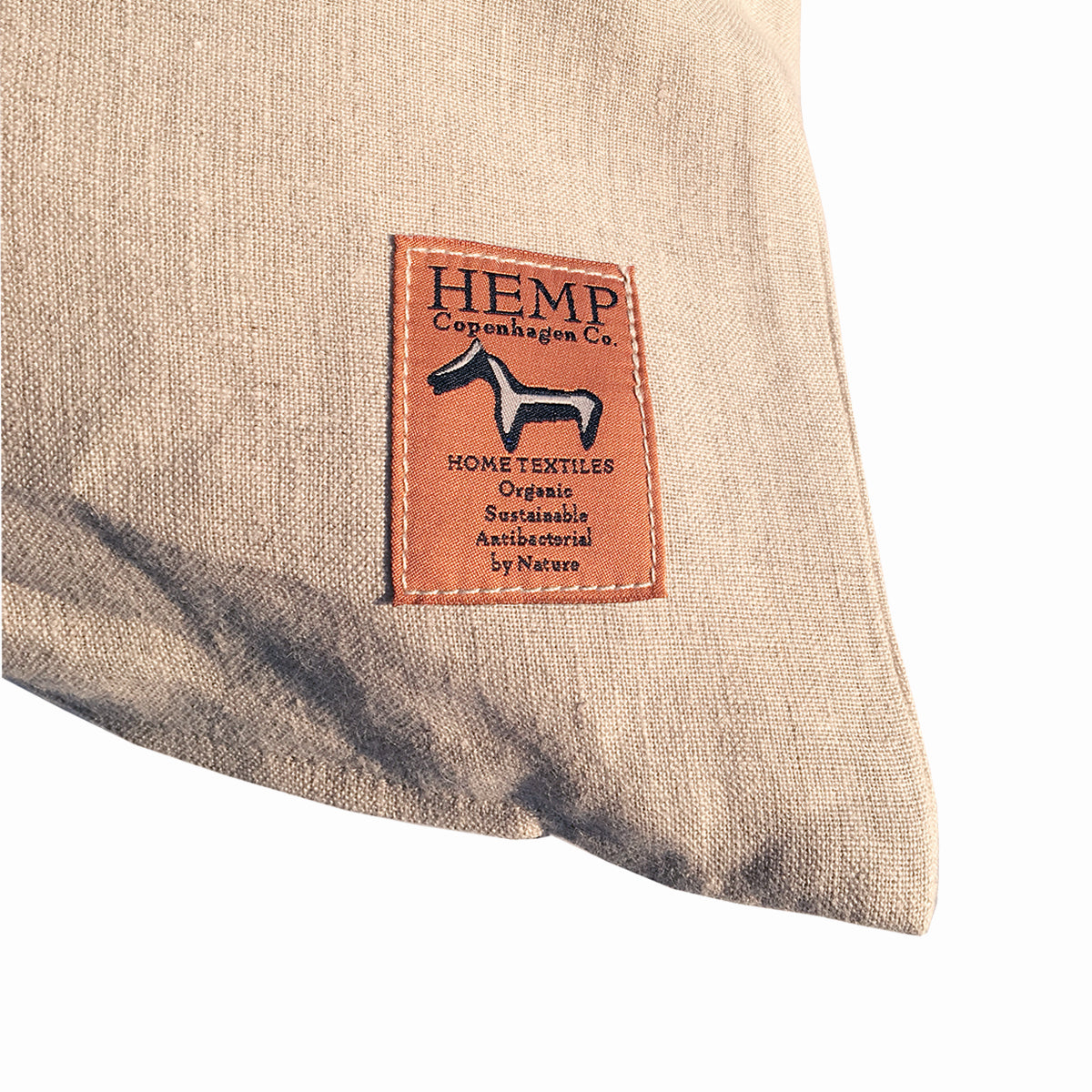 Hemp Copenhagen Co. Throw-pillow cover 100% Hemp Natural Grey