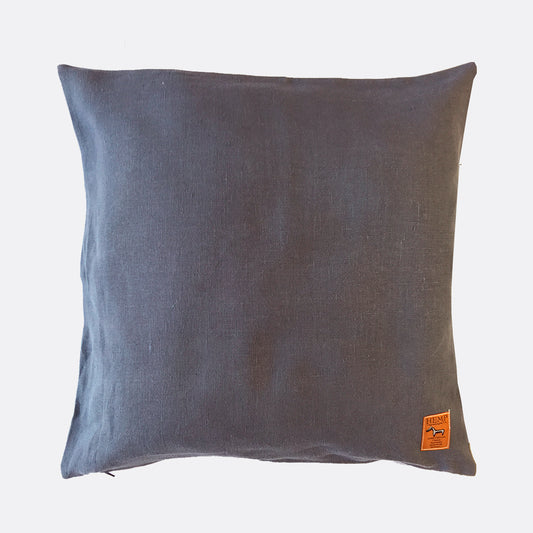 Throw-pillow cover 100% Hemp Charcoal Grey