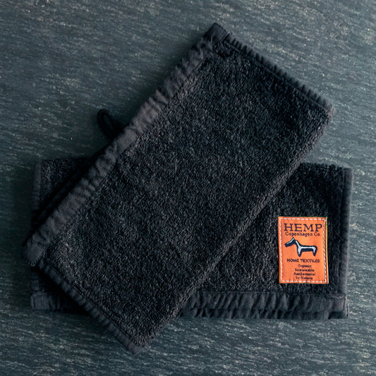 Hemp Copenhagen Co. Washcloth 100% Hemp Black 2-pack