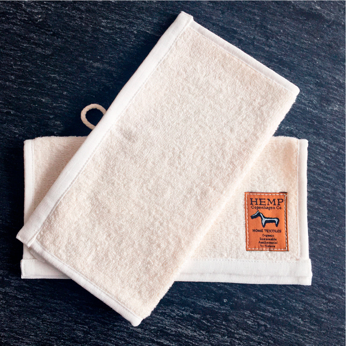 Hemp Copenhagen Co. Washcloth 100% Hemp Natural White 2-pack