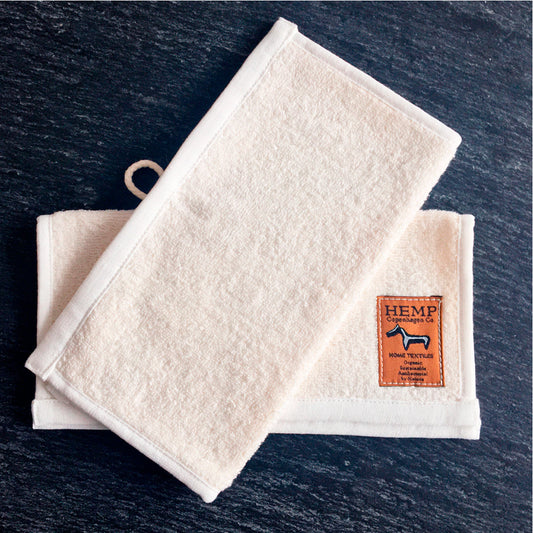 Hemp Copenhagen Co. Washcloth 100% Hemp Natural White 2-pack