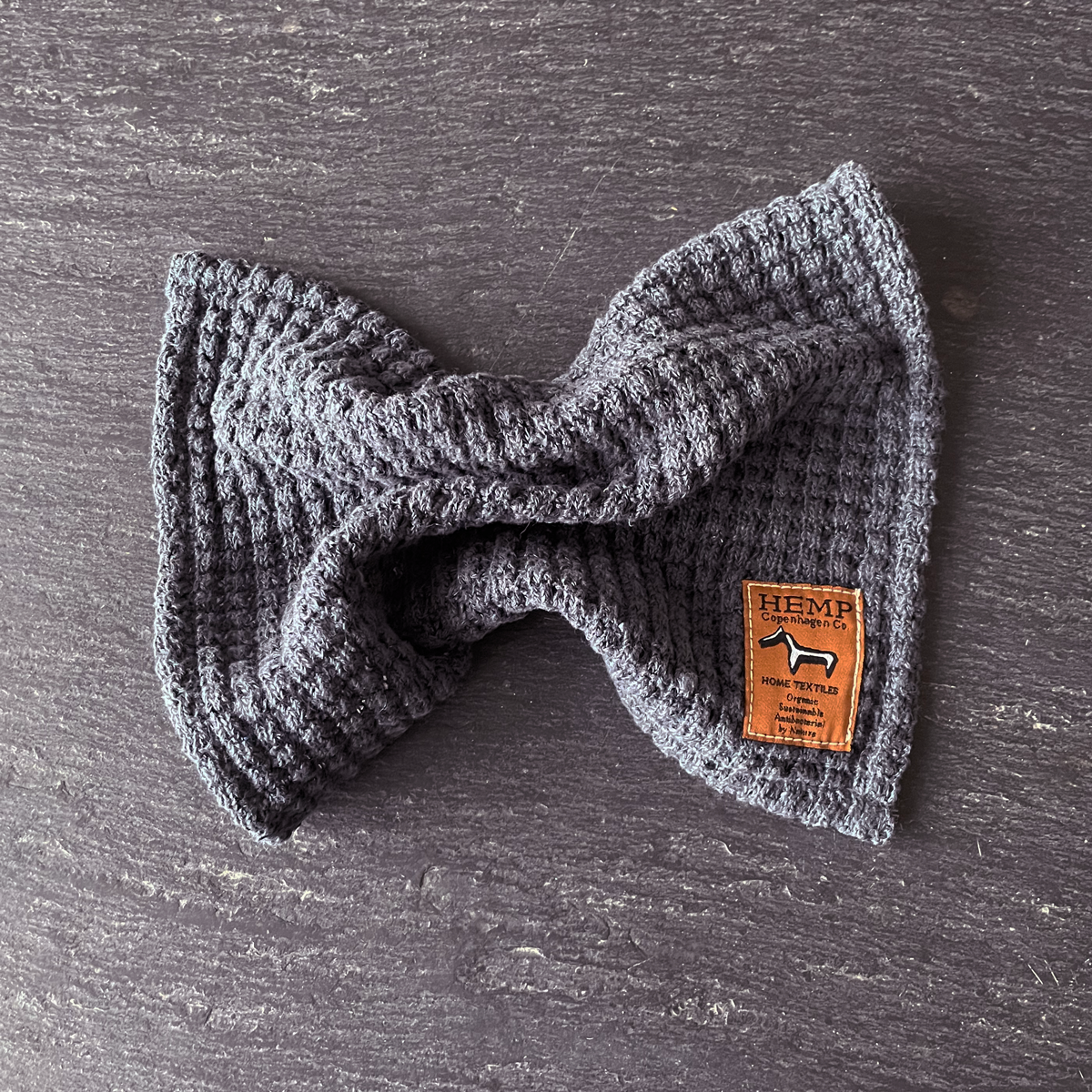 Hemp Copenhagen Co. Dishcloth Waffle Knit 100% Hemp Charcoal or Natural Grey 2-pack