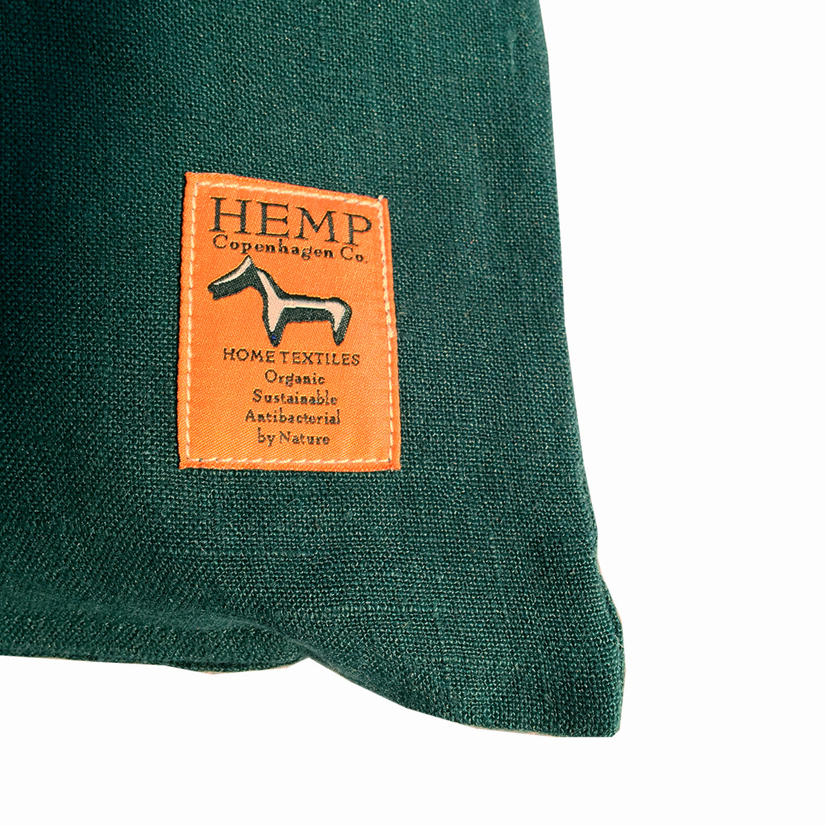 Hemp Copenhagen Co. Throw-pillow Cover 100% Hemp Forest Green