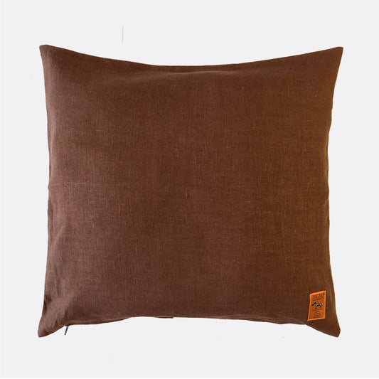 Throw-pillow Cover 100% Hemp Brown
